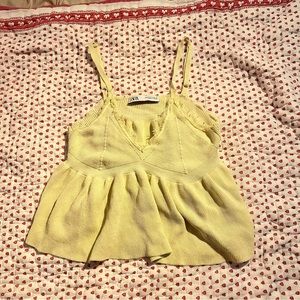 Zara Yellow Knit Top